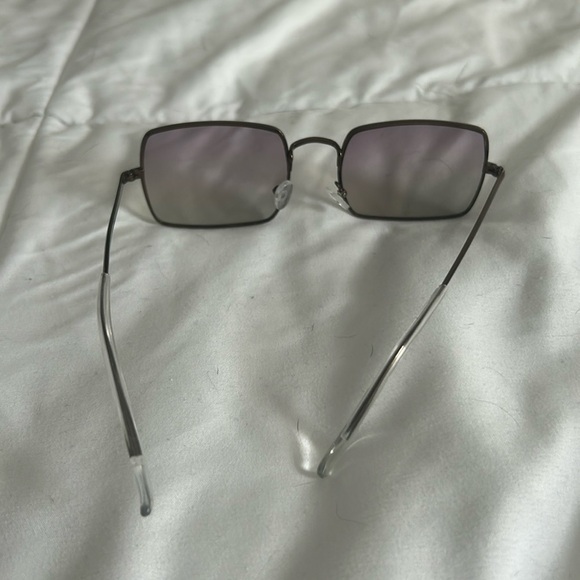 Free People Brown Sunglasses Minimalist Design rectangle lens - Picture 2 of 3